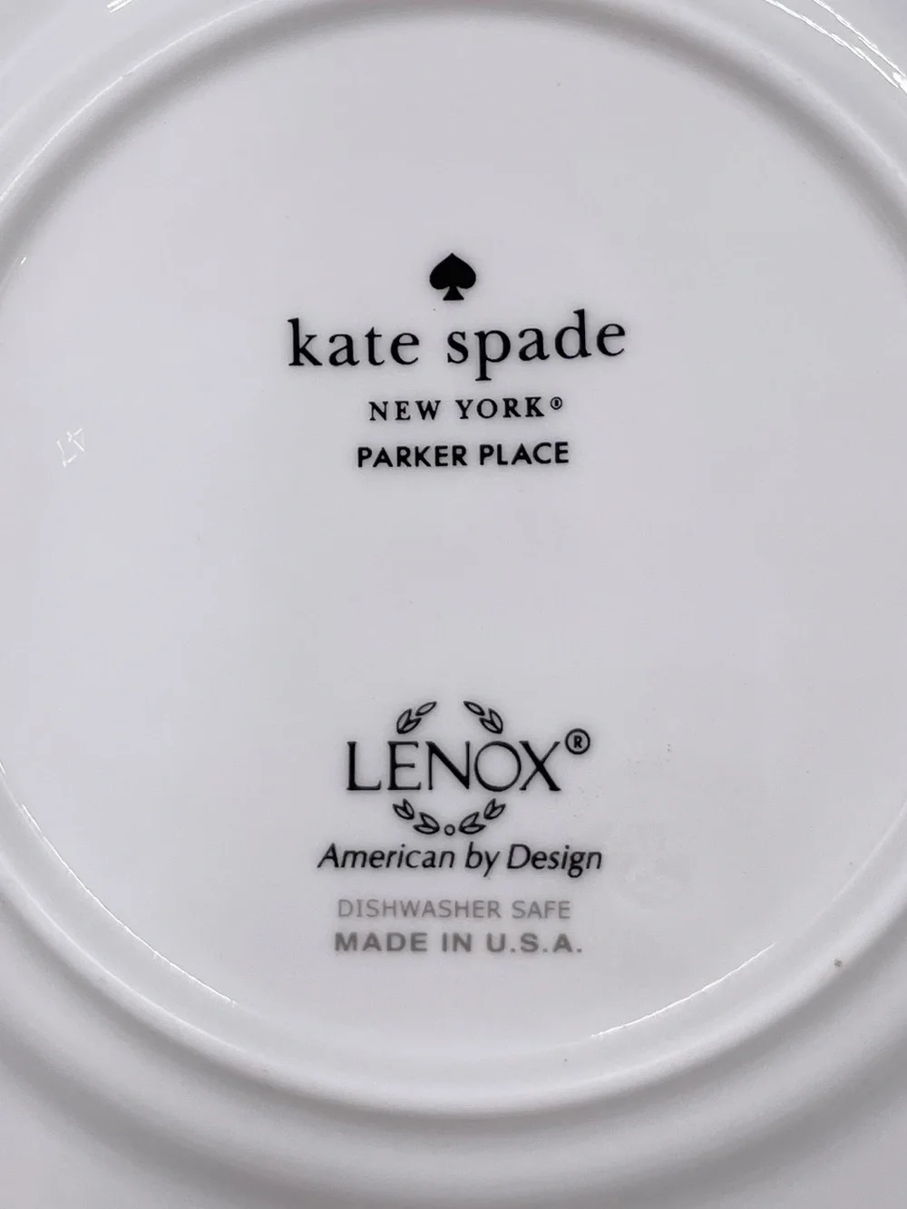 NEW Lenox Kate Spade Parker Place Saucer Set of 9 Plates Bone China Made in USA